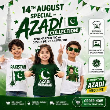 Personalized Pakistan Day 14 augest T-Shirt – Custom Photo & Name Print