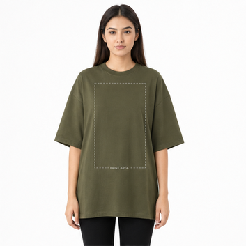 Oversized Custom Drop Shoulder T-Shirt woman