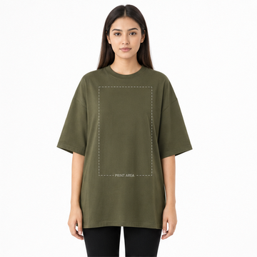 Oversized Custom Drop Shoulder T-Shirt woman