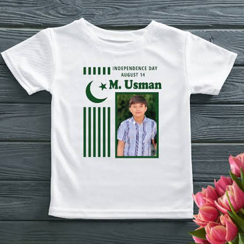 Personalized Pakistan Day 14 augest T-Shirt – Custom Photo & Name Print